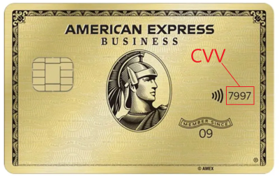 CVV location on AmEx card